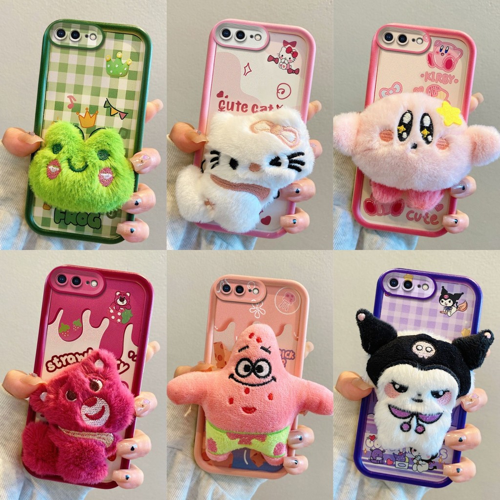 เคส Iphone 7Plus,8Plus การ์ตูน Kuromi/Patrick Star/Lots-o-Huggin Bear/Frog/Kirby/Hello Kitty เคสโทรศ