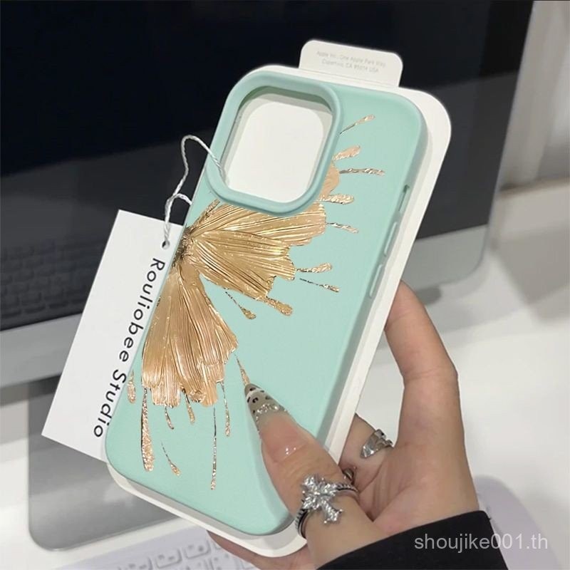 โซลูชันแบบครบวงจรสำหรับครึ่งผีเสื้อสีทอง: เคสโทรศัพท์สำหรับ iPhone 7/8/11/12/13/14/15 Pro Max-มีสไตล์และป้องกัน