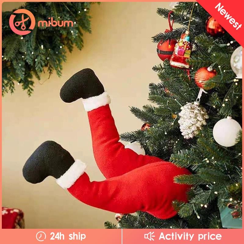 [Mibum] ตกแต่งคริสต์มาส Elf ขารูปของเล่น Crafting DIY ตกแต่งนํากลับมาใช้ใหม่ Xmas สําหรับ Wall Door Party Supplies บ้าน Xmas