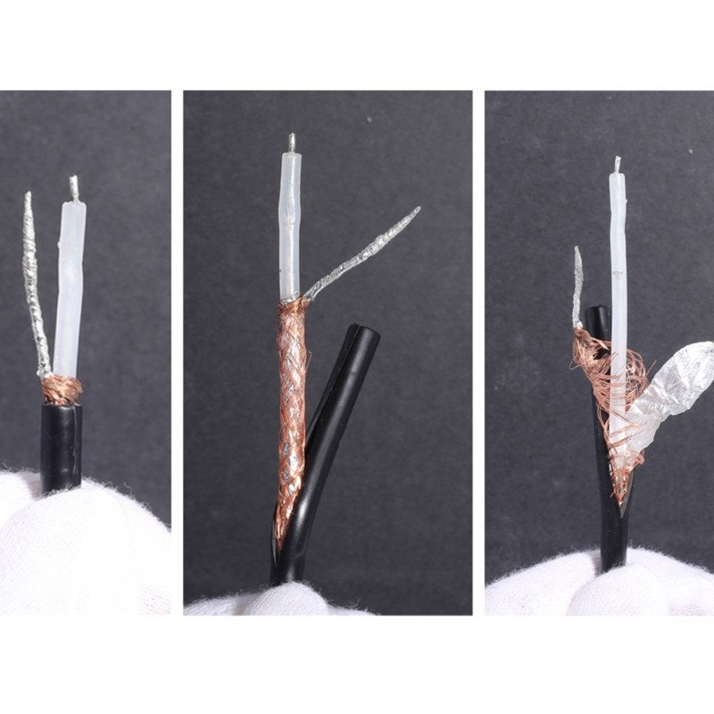 Shas ทองแดง BNC ชายหญิง Coaxials Connectors สาย Pigtail 0 2m เปิดปลายลวดสําหรับกล้องวงจรปิดขั้ว Adpater - รูปที่ 5