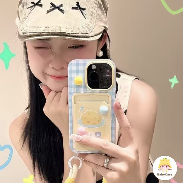 สร้อยข้อมือกริดแฟชั่นหวานแฟชั่นหวาน เคสไอโฟน 11 16 13 15 12 14 Pro Max 7Plus 8Plus XR X XS Max 7 16 8 15 14 Plus SE 2020 - รูปที่ 2
