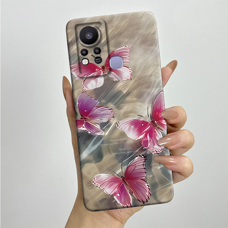 สําหรับ Infinix Hot 11S X6812 กรณีผีเสื้อน่ารักรูปแบบซิลิโคน TPU นุ่มปกหลัง Hot11s เคสโทรศัพท์หวานทาสีกันชนกันกระแทก - รูปที่ 2