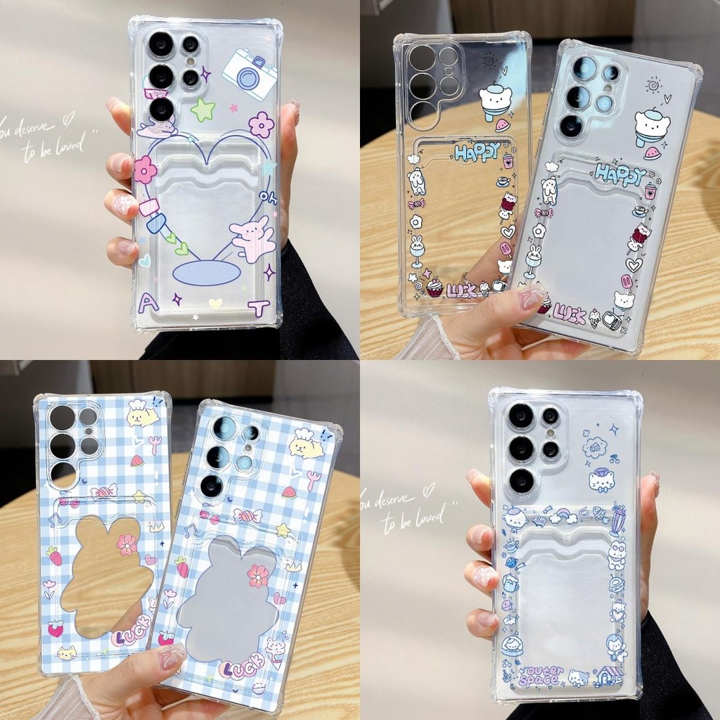 เคสโทรศัพท์ TPU โปร่งใสพร้อมช่องเสียบการ์ดสำหรับ for vivo y11 y21 y22 y03 v30 pro y17s y15s y16 y12 y15 y21 y27 y02s