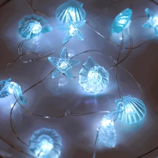 Feelfly Ocean Series เปลือกหอย String Light โคมไฟแขวนตกแต่งสําหรับงานแต่งงานตกแต่งคริสต์มาส Xmas Tree เครื่องประดับวันหยุด E8Q3
