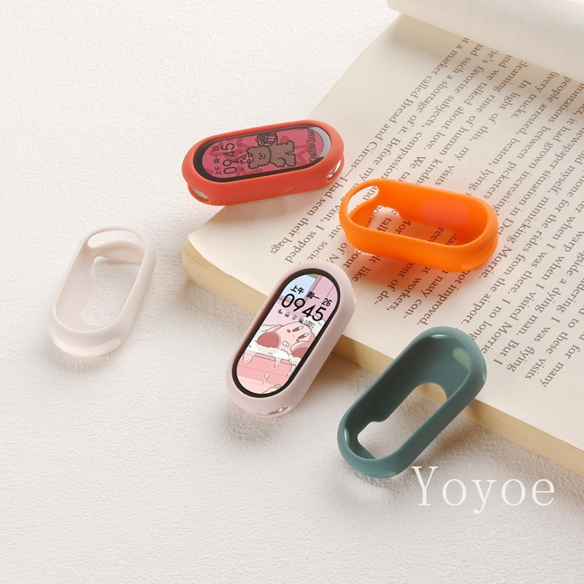 เคสซิลิโคนอ่อนนุ่มสําหรับ Xiaomi Mi Band 9 8 Smartwatch Protector กรอบกันชนสําหรับ Xiaomi Mi Band 8 
