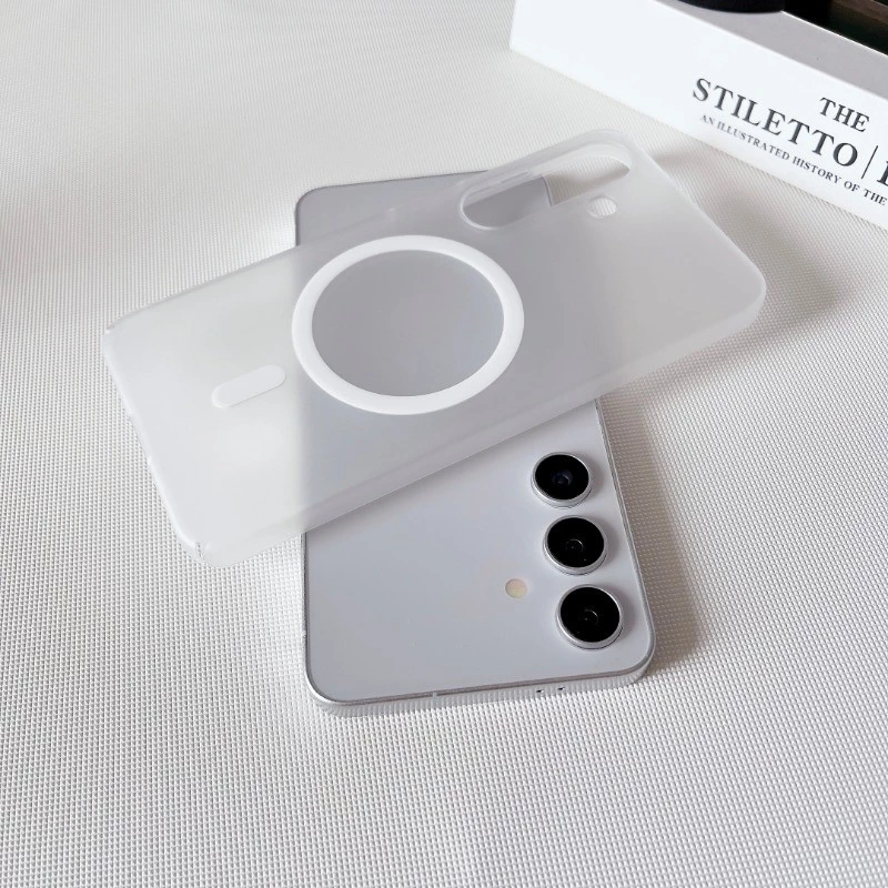 Ultra Thin Frosted PC Hard Case ใช้งานร่วมกับไร้สายชาร์จแม่เหล็กโทรศัพท์ป้องกันกรณีเหมาะสําหรับ Samsung Galaxy A57 A37 A56 A55 A26 A17 A16 S26FE S24FE S25FE