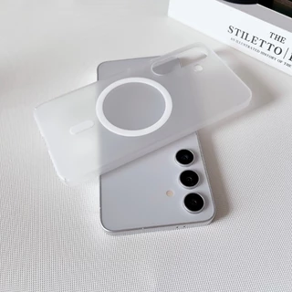 Ultra Thin Frosted PC Hard Case ใช้งานร่วมกับไร้สายชาร์จแม่เหล็กโทรศัพท์ป้องกันกรณีเหมาะสําหรับ Samsung Galaxy A57 A37 A56 A55 A26 A17 A16 S26FE S24FE S25FE