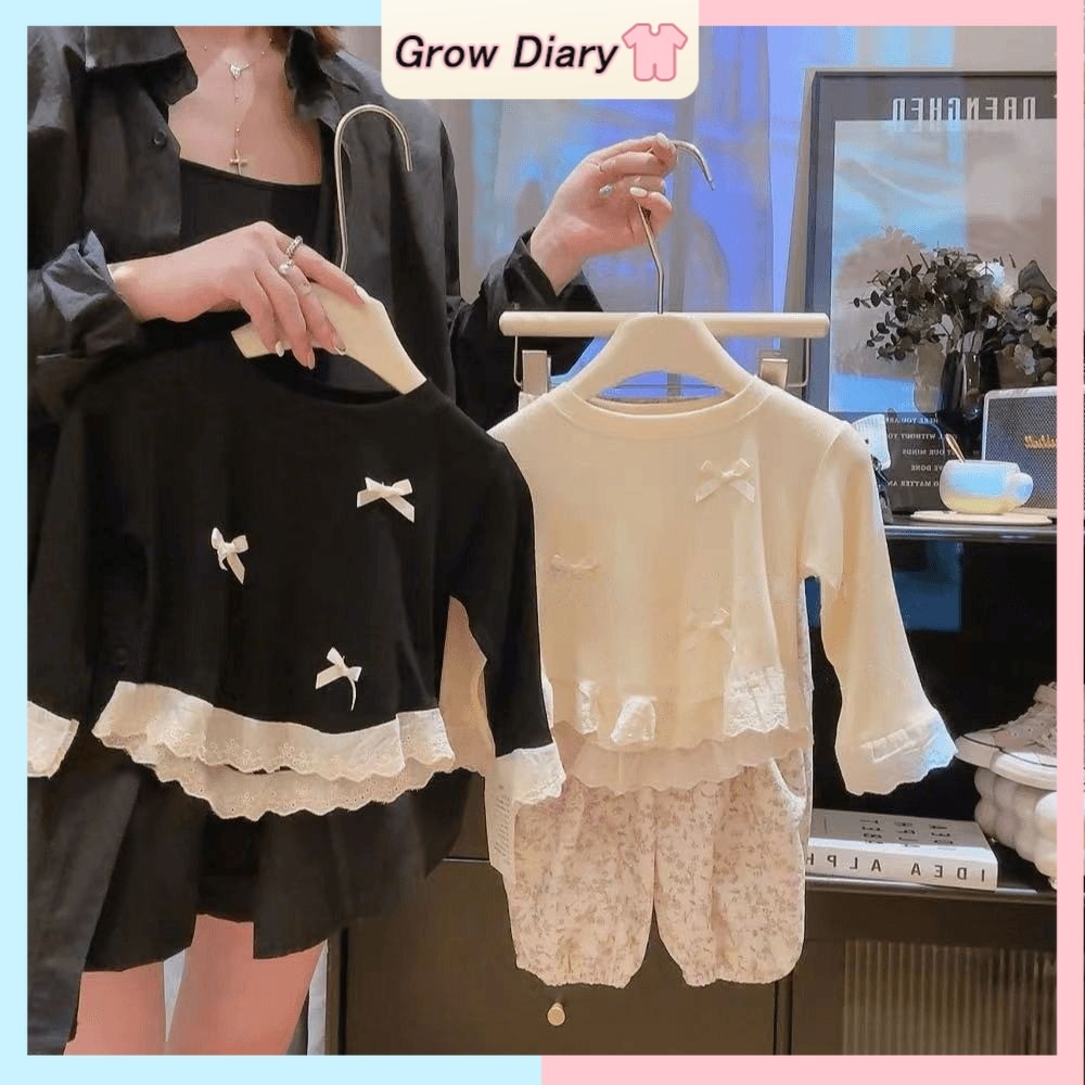 เด็กสาวเสื้อแขนยาวสาวกุทัณฑ์ลูกไม้เสื้อยืด2-7ปี