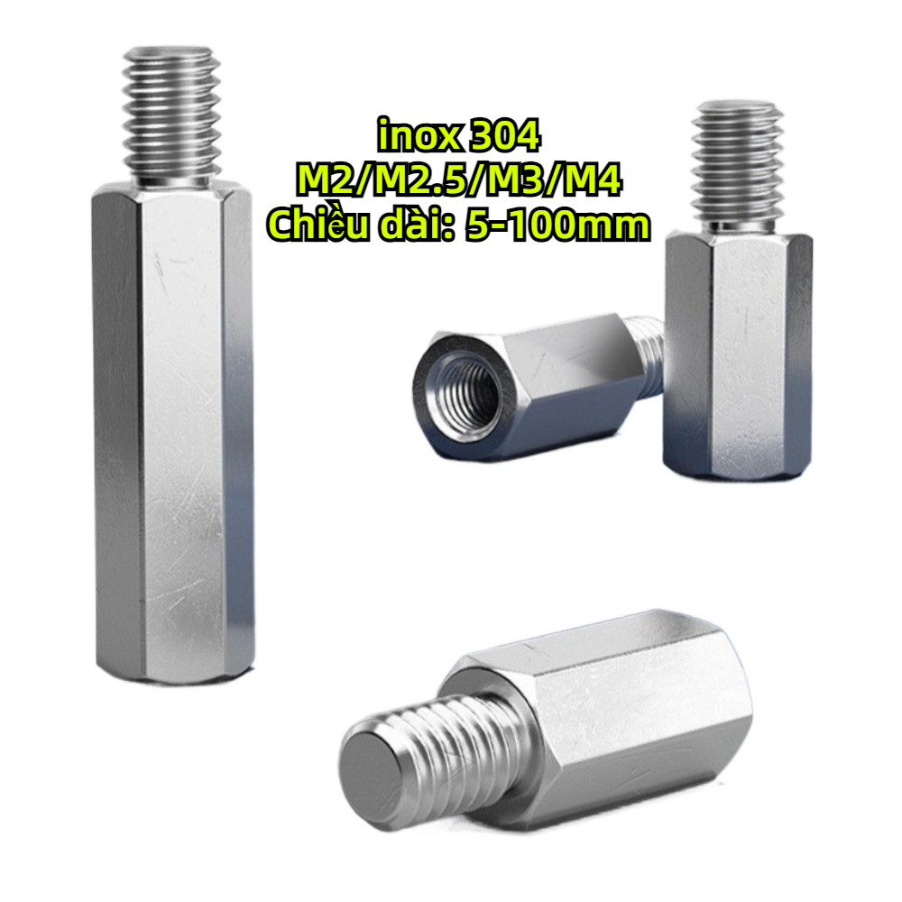[SVN] 304 คอลัมน์หกเหลี่ยมหัวเดียว M2/M2.5/M3/M4