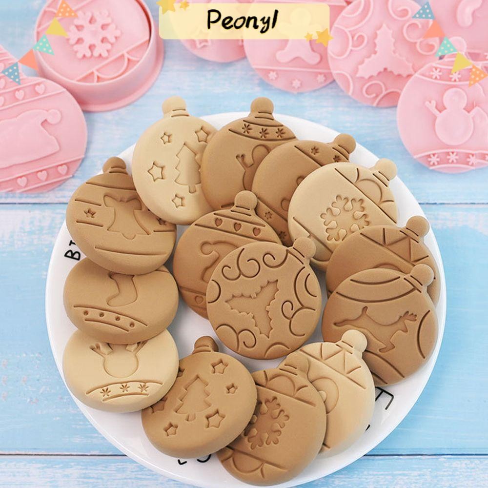 Pdony บิสกิตคริสต์มาสรูปแบบน่ารักสําหรับเด็กทารก Elk คุกกี้แสตมป์ความดันเครื่องมืออบ Sugar Craft คุกกี้ลายนูน