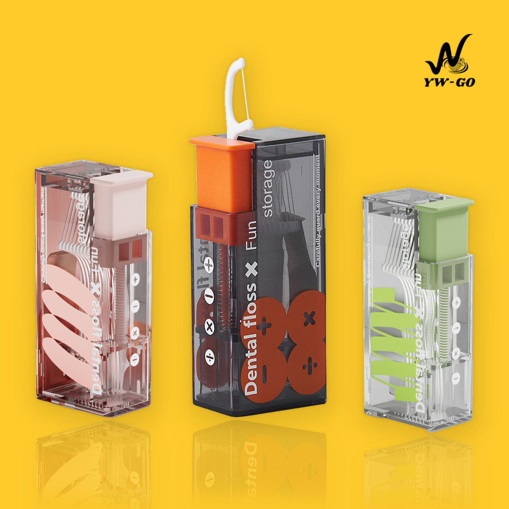 กล่องเก็บไหมขัดฟัน มีไหมขัดฟัน 10pcs （แบบกด ป๊อปอัปอัตโนมัติ）G2857