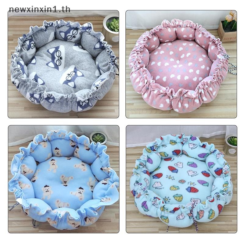 *NT* รอบสุนัขแมวตะกร้าเตียง Warm Plush แมวเบาะกระเป๋าสัตว์เลี้ยงสบาย Sleep กระเป๋าแมวและสุนัขโซฟา Drawstring Nest อุปกรณ์สัตว์เลี้ยง {T}