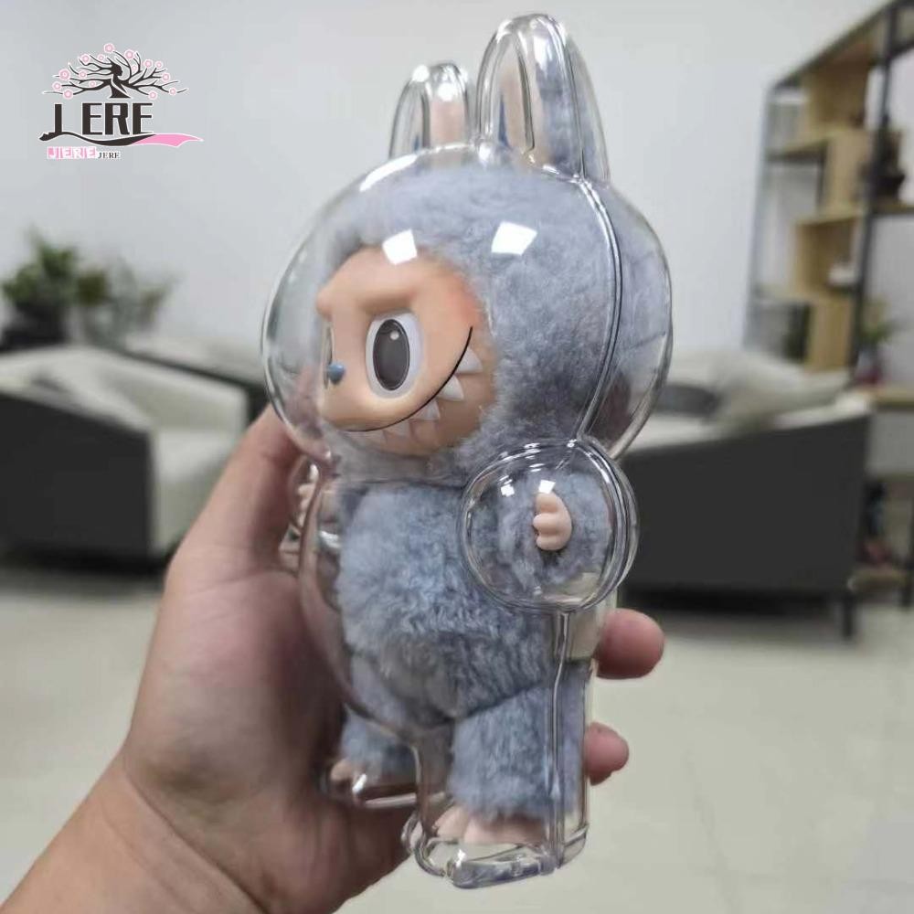 เจเรมี1|Labubu กระเป๋าเก็บของ, Peadant กันฝุ่น Labubu เกราะป้องกัน, กระเป๋าแขวนแบบพกพาสะสมกันน้ํา 17 ซม. PVC Ita กระเป๋ารูป