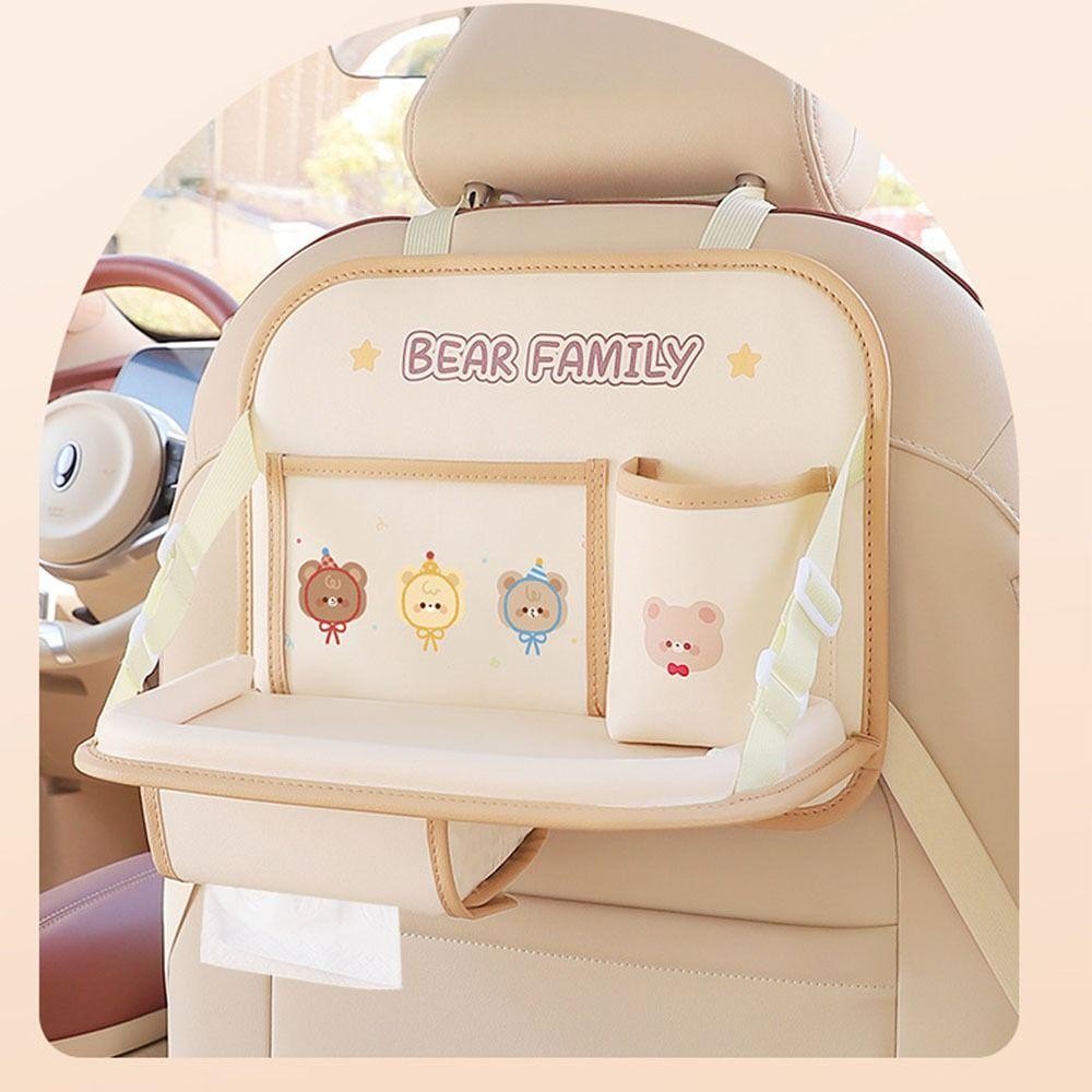 เจ็ดโฮม3จถาดเบาะหลังรถประหยัดพื้นที่ถาดอาหาร โต๊ะเบาะหลังรถพับได้ขนาดเล็กความจุขนาดใหญ่พับกันน้ํารถโต๊ะรับประทานอาหารทํางานภายในรถ - รูปที่ 4