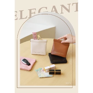กระเป๋าใส่เหรียญ ใส่ลิปสติก หนัง pu ขนาดเล็ก สําหรับผู้หญิง กระเป๋าบีบ coin bag wallet bag purse women