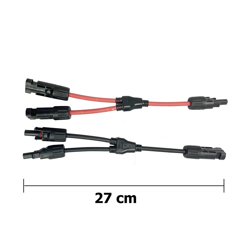 MC4-Y2 สาย Y MC4 ต่อแผงโซลาร์เซลล์ เข้า 1 ออก 2