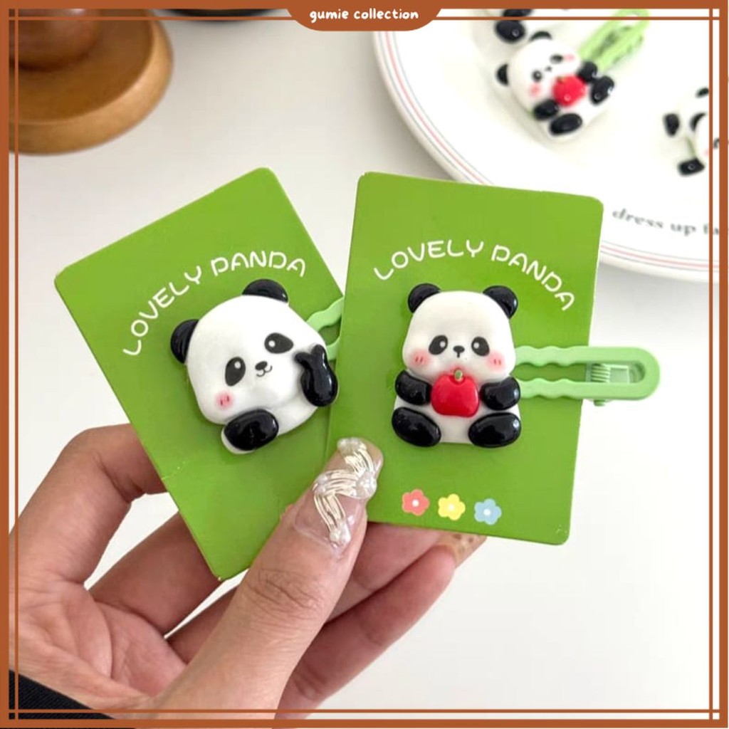 GC - CUTE FASHION PANDA CHILDRENS HAIR CLIPS / PANDA CHILDRENS HAIR ACCESSORIES