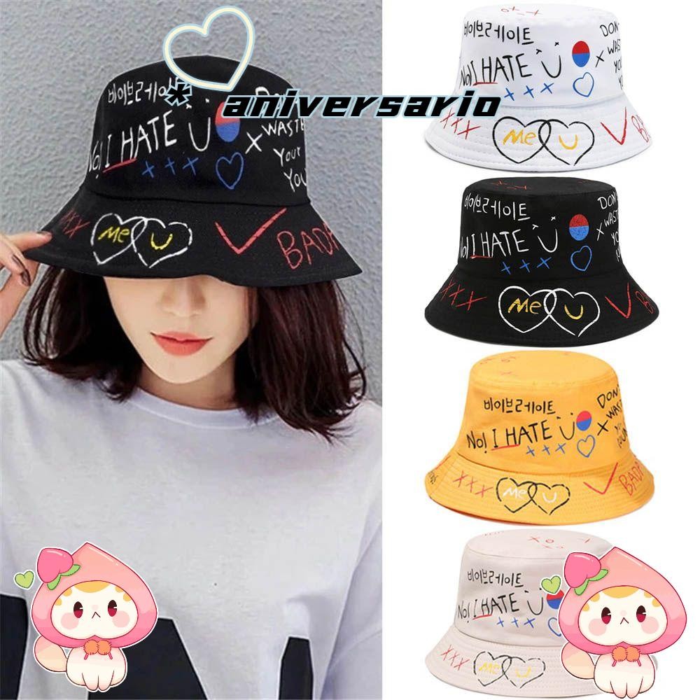Aniversario หมวกชาวประมงตกปลากลางแจ้งฤดูร้อนหมวกฮิปฮอป