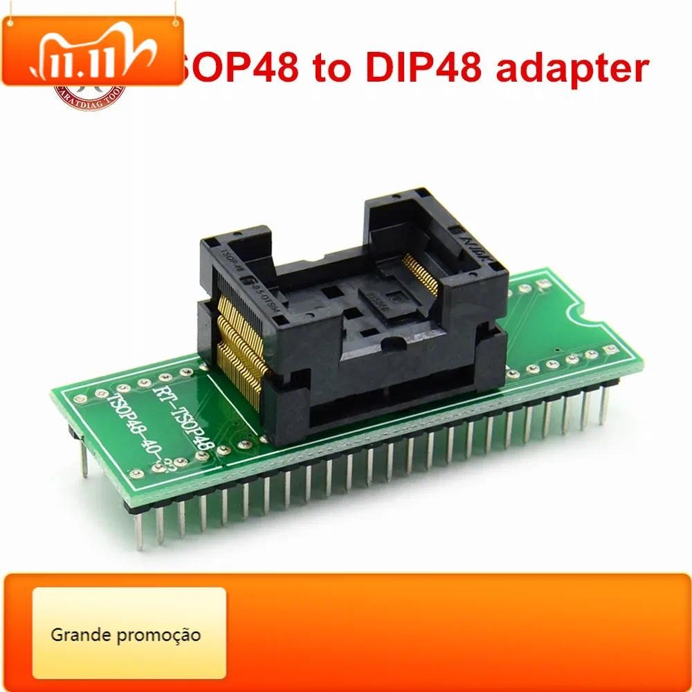 QSJZHY Origina ใหม่ TSOP48 ถึง DIP48 อะแดปเตอร์ TSOP48 ซ็อกเก็ตสําหรับ RT809F RT809H & สําหรับ XELTE