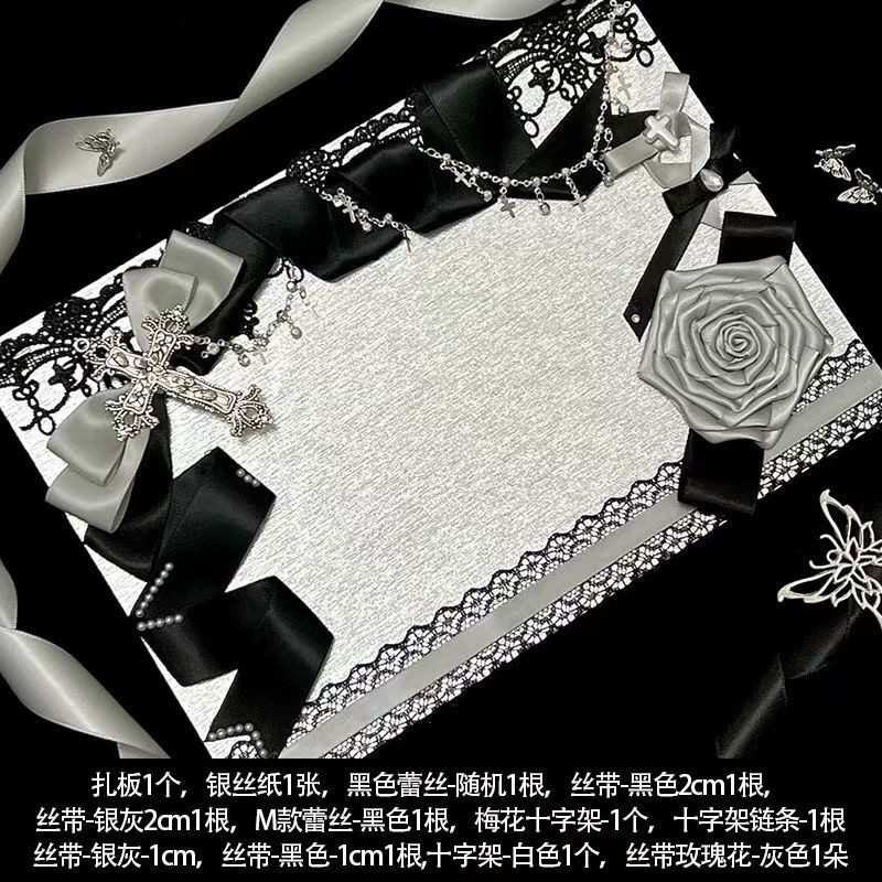 🔥Paigumei Props Tie Pain กระเป๋าวัสดุชุด Tie Board ผลิตภัณฑ์สําเร็จรูป Tie กระเป๋าตกแต่งปวดกระเป๋า diy วัสดุชุดเต็ม GZ06 + 1