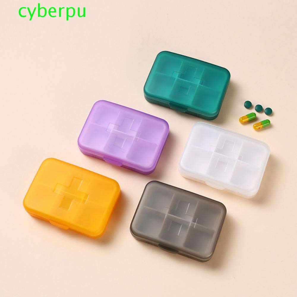 Cyberpulse Travel Pill Case, กันน้ํากันฝุ่น Mini Medicine Box, ทําความสะอาดง่ายหลายกริดทนทาน Simple Pill Container Organizer Men
