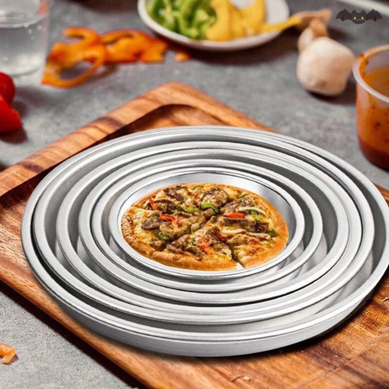 [PE] 6-12 นิ้ว Non Stick กระทะพิซซ่าถาดอบพิซซ่าอลูมิเนียม Bakeware เครื่องมือห้องครัวรอบแพนเค้กพิซซ่า Pastry Baking ถาด TH
