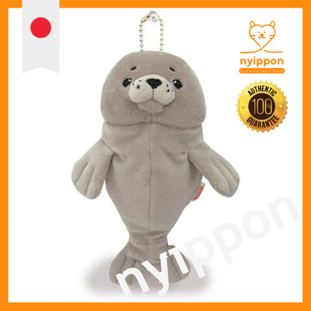 Shinada Global Mochi Series Mochi Seal Gray (mini) 7×5×14cm Plush Toy Seal Animal MOAZ-0088G