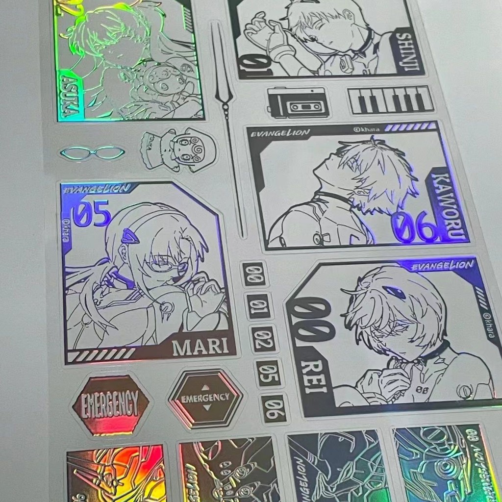 สติ๊กเกอร์เลเซอร์ Eva Evangelion สติ๊กเกอร์สินค้าอนิเมะ Asuka สติ๊กเกอร์ ipad คู่มือตกแต่ง