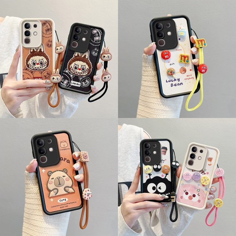 เคส vivo y29 y300t 5g t4x 5g เคส TPU ซิลิโคนป้องกันการหล่นรูปแบบหนังการ์ตูนน่ารักเคสโทรศัพท์ bbpw