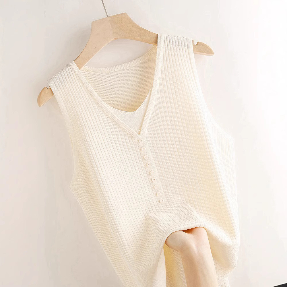 K ถัก Camisole ผู้หญิงสไตล์ใหม่ Slimmer ดู All-Match - รูปที่ 4