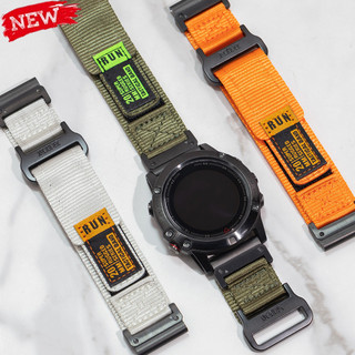 QuickFit 26 มม.22 มม.Fenix8 สําหรับ Garmin Fenix 8 7X 6X 5X/Epix Pro 47 มม.51 มม./Enduro 3 สัญชาตญาณ 2 กีฬาสร้อยข้อมือสายรัดไนลอน