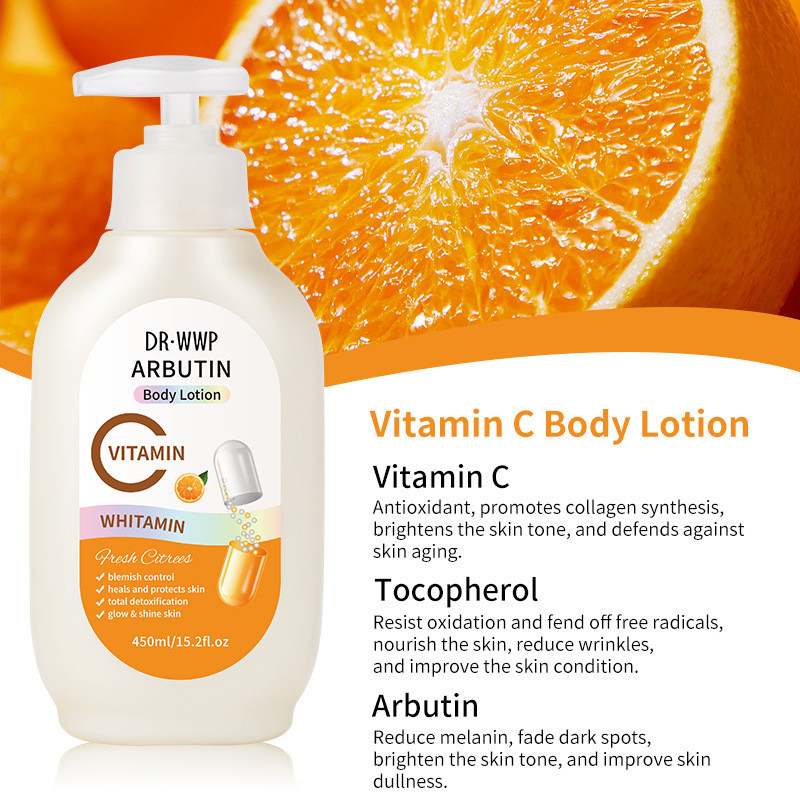 TK Fruit Acid Body Lotion VC Capsule Body Lotion Whitening Moisturizing Body Cream Body Lotion 450ml