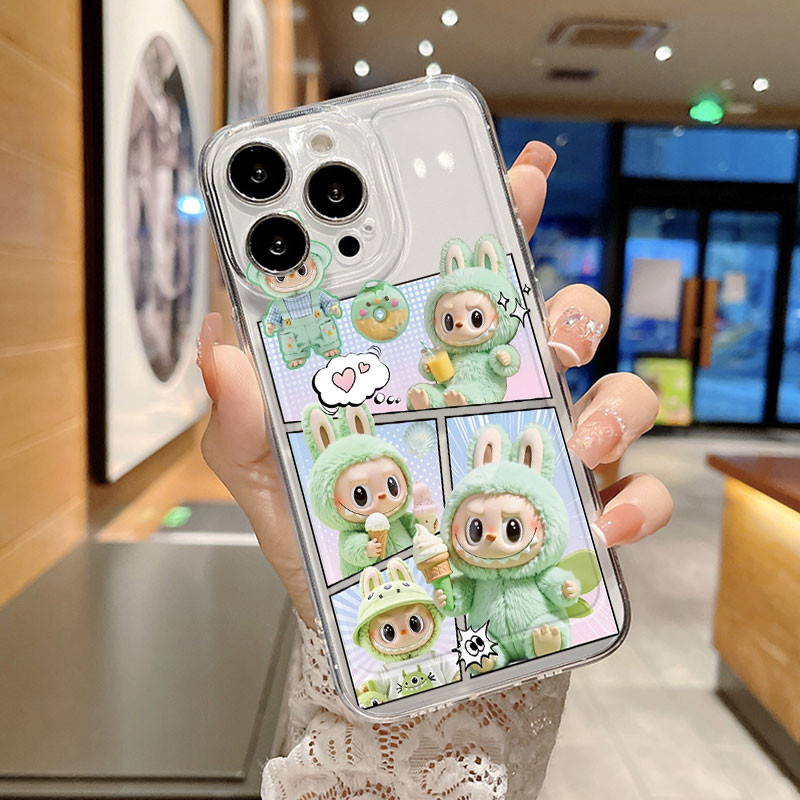 Labubu แมวโบว์สุนัขเคสโทรศัพท์สําหรับ Samsung Galaxy A02 A03 A04 A05 A10 A11 A13 A14 A15 A20 A30 A21