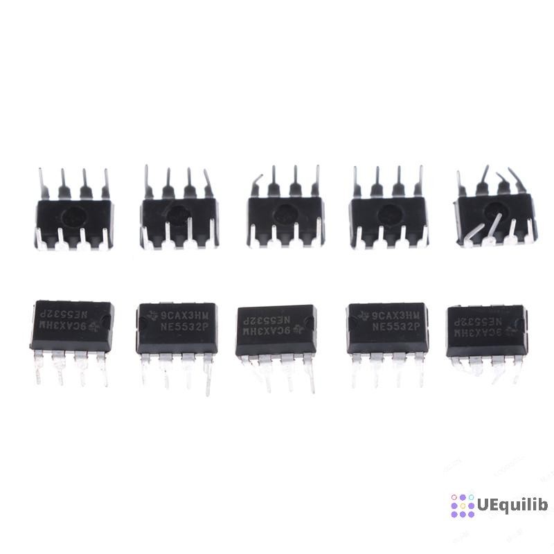 Uequilib 10 ชิ้น NE5532P NE5532 DIP-8 Dual เสียงรบกวนต่ํา -Amp TI IC ใหม่