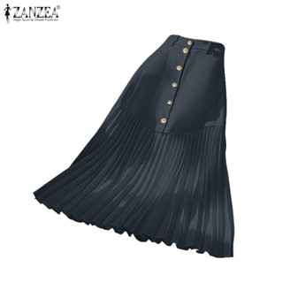 ZANZEA กระโปรงหรูหราสำหรับผู้หญิง ออกแบบสไตล์เกาหลี ตกแต่งปุ…