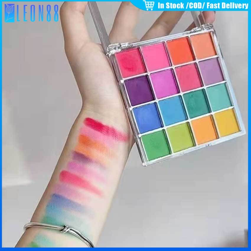 อายแชโดว์ พาเลตต์อายแชโดว์ เนื้อแมตต์ สีสันสดใส สําหรับแต่งหน้า 16สี บริการหลังการขายดี
