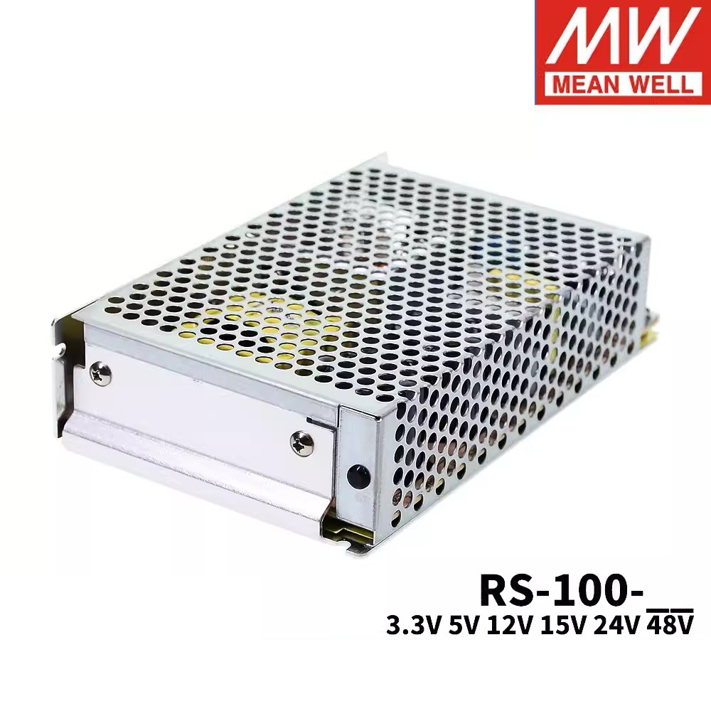 MEAN WELL RS-100 RS-100-5 RS-100-12 RS-100-15 RS-100-24 RS-100-48 100W เอาต์พุตเดี่ยว Switching Powe