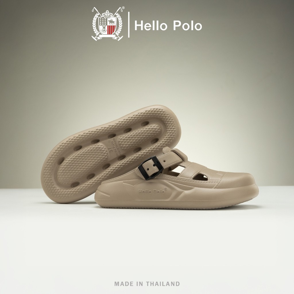 Hello Polo รุ่น HP8049 รองเท้าแตะแฟชั่นผู้หญิง รองเท้าเปิดปลายเท้า และผู้ชาย กันลื่น น้ำหนักเบา EVA ใส่เดินสบายเท้า