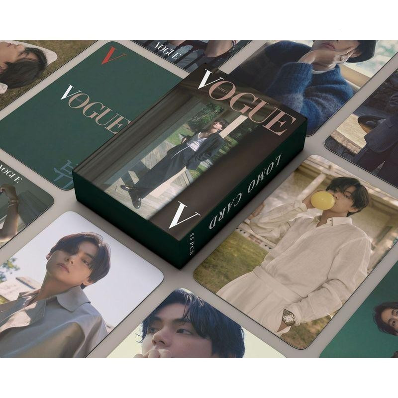 ✨✨กลุ่มเกาหลี BTS Kim Taehyung Vogue Magazine ตุลาคม Lomo Photocard Photocard Collection Card สินค้า