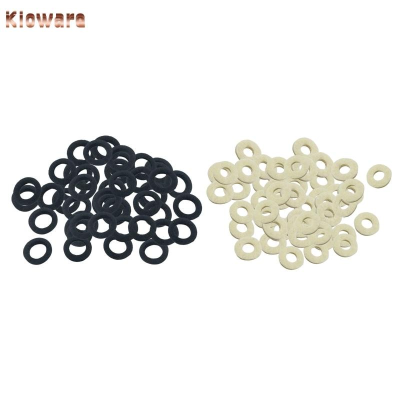 [Kloware] 50x Cornet Trumpet Valve Felt Washers Pad เครื่องดนตรี Acc สีดํา