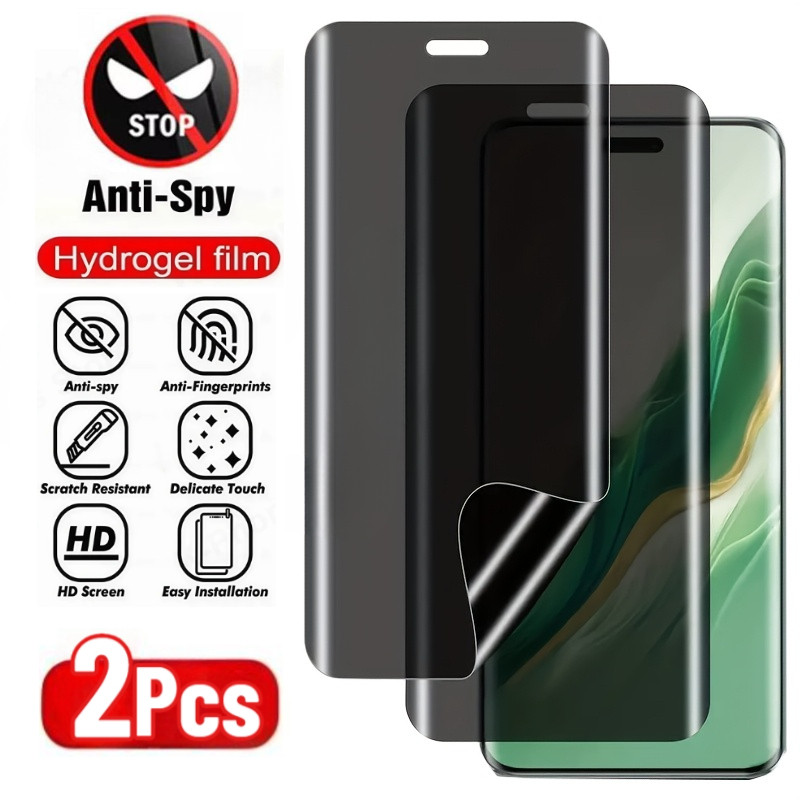 2 ชิ้น Anti-Spy และ HD Hydrogel ฟิล์มสําหรับ iQOO Z1 Z3 Z5 Z5x Z6 Z7 Z7i Z7s U1 U1x U3 U3 U3x U5 U5 