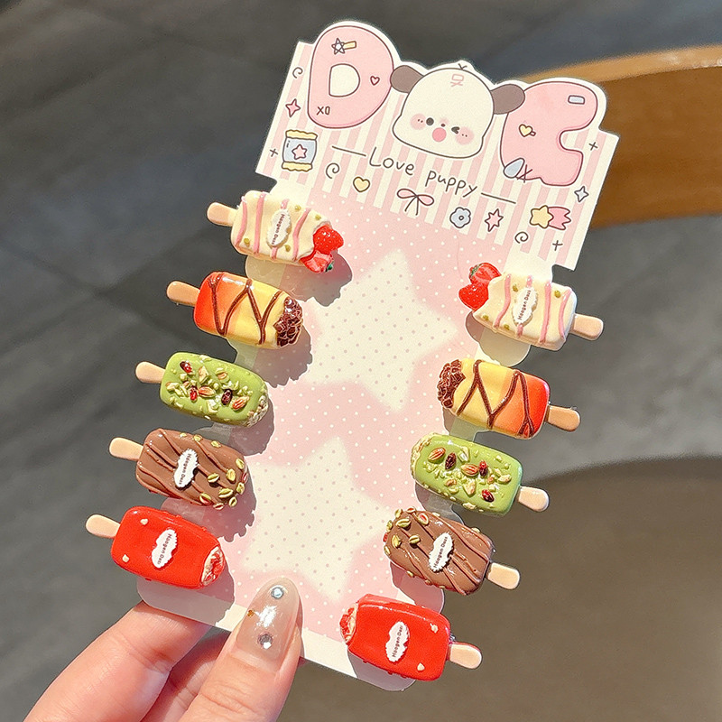 ไอศครีมกิ๊บผู้หญิง อะคริลิค หวานหรู สำหรับแต่งผมสไตล์เกาหลี