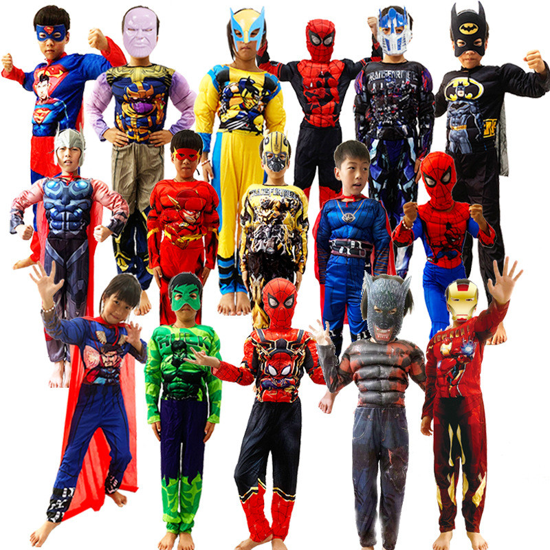 ชุดบอดี้สูทคอสเพลย์ กัปตันอเมริกา ไอรอนแมน แบทแมน สไปเดอร์แมน วันพีช Avengers: กัปตันอเมริกา, ไอรอนแมน, สไปเดอร์แมน, และ