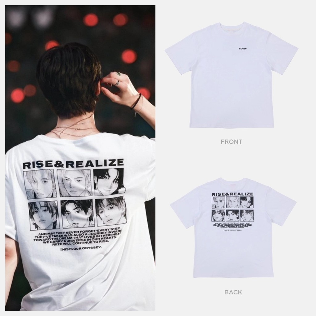 RIIZE 2025 คอนเสิร์ต RIIZE2025 เสื้อยืดคอกลมแขนสั้นพิมพ์ลายเดียวกัน SIZE S-5XL