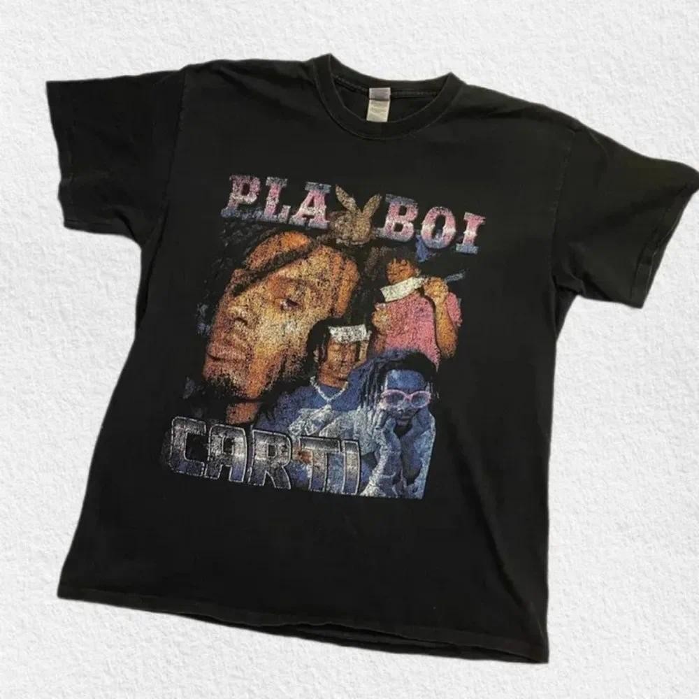 Hip Hop Men Crew Neck Top Vintage Playboi Carti Shirt Playboi Carti Tshirt Playboi Carti T-shirt Mer