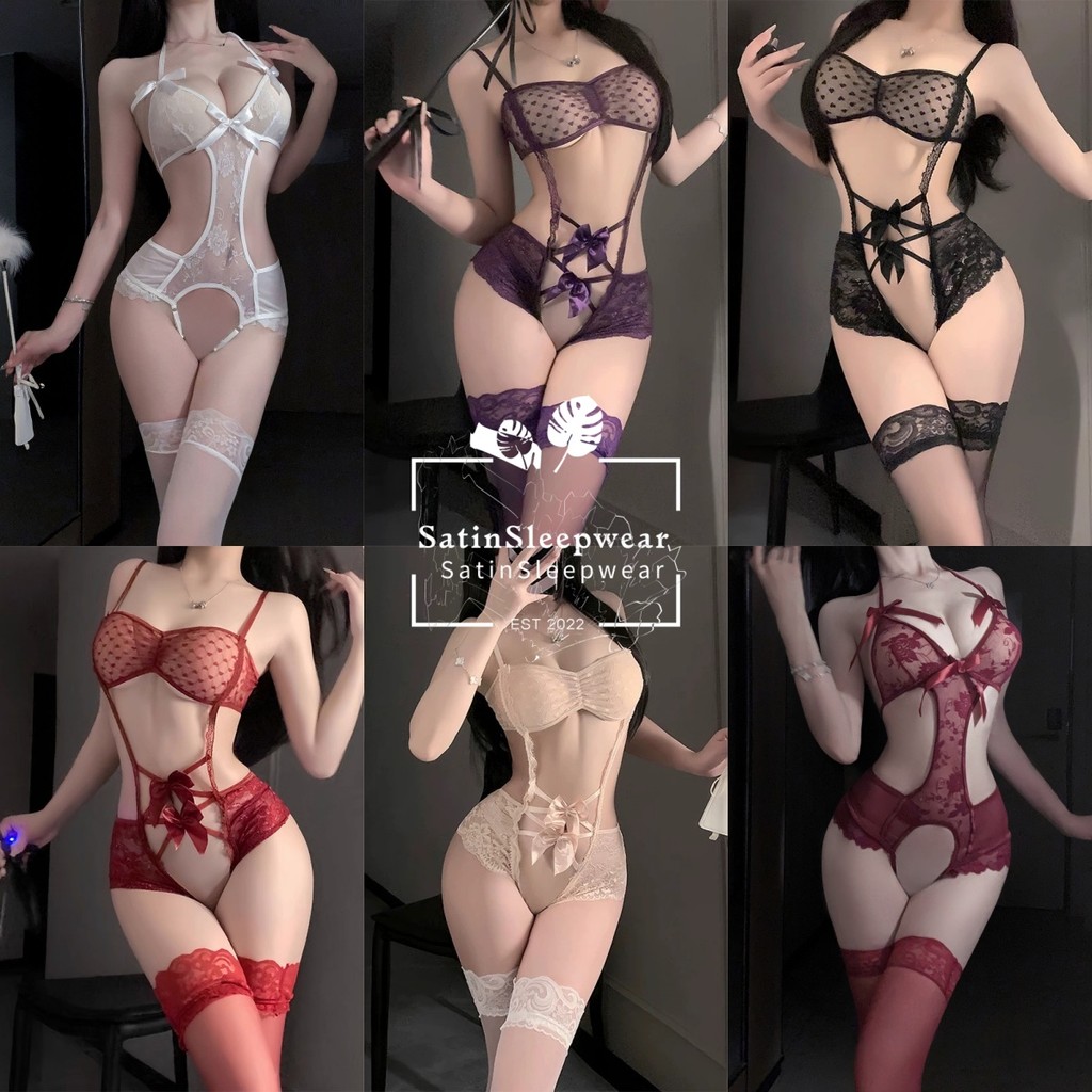 SatinSleepwear 🩷🩷 ชุดนอนsexy มีให้เลือกหลากหลายสไตล์ ดีไซน์เปิดเป้า ความเย้ายวนเซ็กซี่ ชุดนอนแบบชิ้นเดียว ส่งไวจากไทย