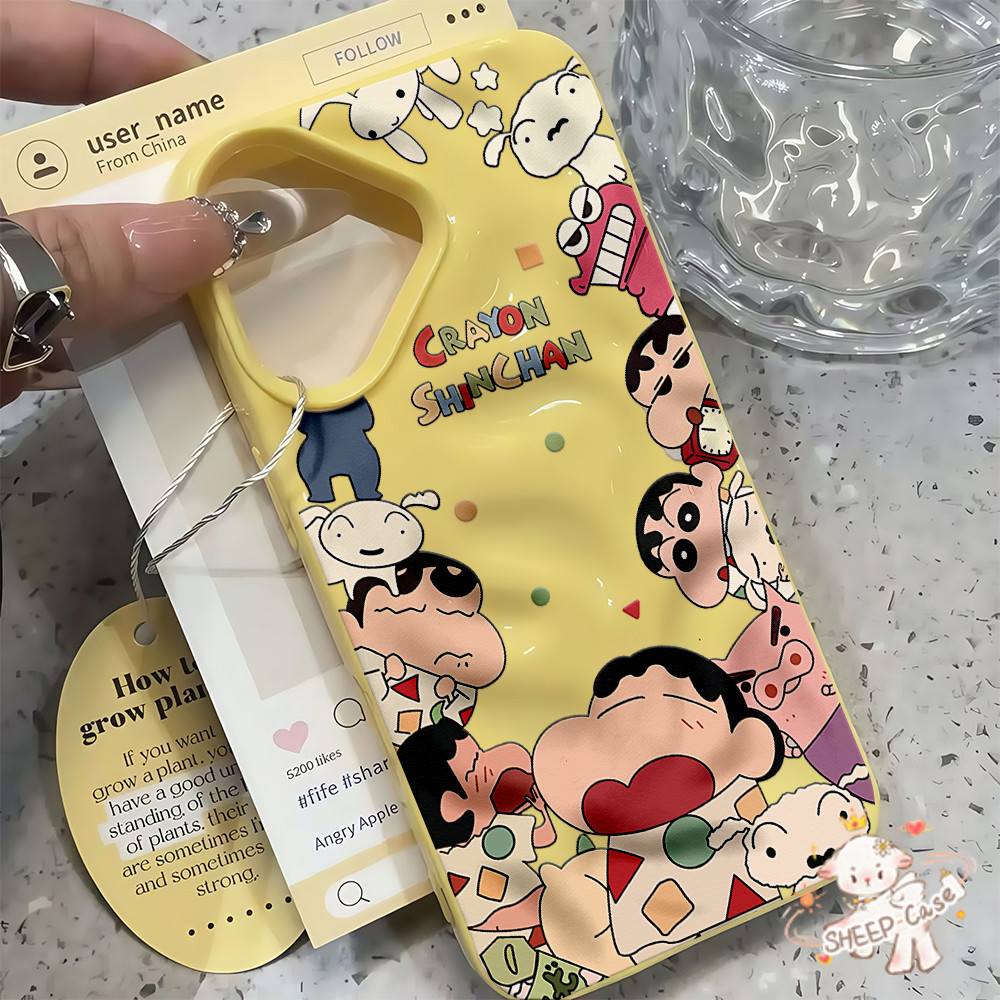 นี่ยม! เคสเหมือนอุกกาบาต การ์ตูนอนิเมชั่น มีสีสัน เด็กน้อยตลก สําหรับIPhone16 15 13 12 11 7 8plus Pro Promax X XR XS
