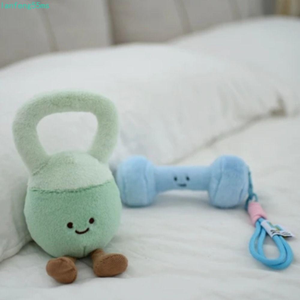 LANFENG พวงกุญแจ Dumbbel จําลอง, Bicep Curl อุปกรณ์ออกกําลังกายคุณภาพสูงของเล่นตุ๊กตา, ตุ๊กตา Dumbbe