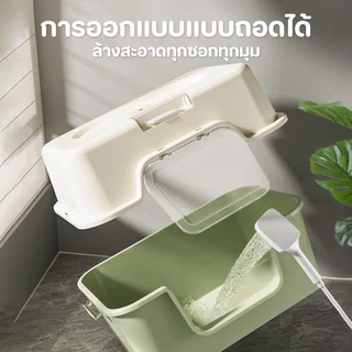 【จัดส่งฟรี】🔥ห้องน้ำแมวแบบปิด ขนาดใหญ่ ป้องกันกลิ่น กันกระเซ็น พื้นที่กว้าง แถมที่ตักทรายแมว คุ้มค่า