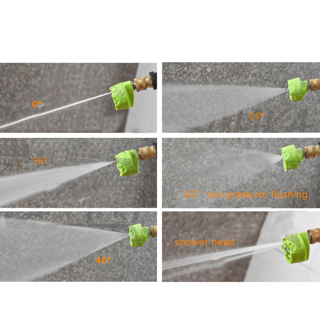 🚚จัดส่งในพื้นที่ COD🌟 สากล 4000พีซี เครื่องซักผ้าแรงดันสูงหัวฉีดสเปรย์ 0 15 25 40 65 องศาหมุนรดน้ําล้างสบู่หัวฉีดเคล็ดลับสวนทําความสะอาด - รูปที่ 2